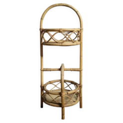 Bar Desserte portatif en rotin