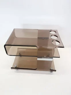 Bar en plexiglas signé « Michel Dumas », années 1970