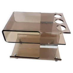 Bar en plexiglas signé « Michel Dumas », années 1970