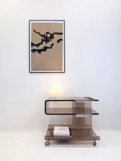 Bar en plexiglas signé « Michel Dumas », années 1970