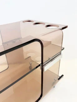 Bar en plexiglas signé « Michel Dumas », années 1970