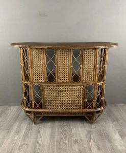 Bar en rotin et osier, XXème siècle