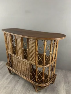 Bar en rotin et osier, XXème siècle
