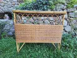Bar et tabourets rotin vintage
