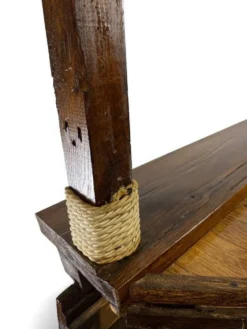 Bar haute vintage en bois / comptoir / meuble bar avec cloche