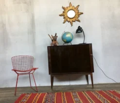 Bar meuble à rideau vintage 1950/1960