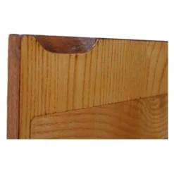 Bar sec italien de style brutaliste en bois de chêne, cabinet à boissons sculpté à la main.
