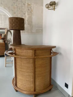 Bar vintage en rotin 70′