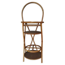 Bar vintage en rotin – Portable – Années 60–70 – Bohème