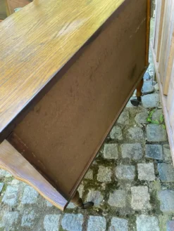 Bar vintage Louis XV sur roulettes en bois des années 60