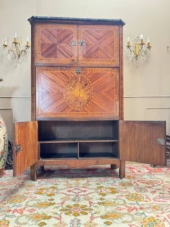 Bayer françois secrétaire à guillotine en marqueterie d’époque louis x