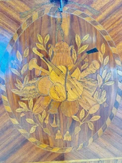 Bayer françois secrétaire à guillotine en marqueterie d’époque louis x