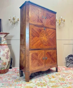 Bayer françois secrétaire à guillotine en marqueterie d’époque louis x