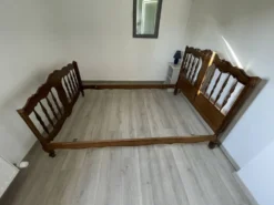 Bed 130 Provencal style solid wood