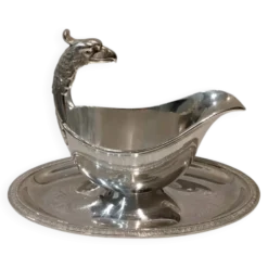Belle saucière métal argenté orfèvre christofle malmaison aigle