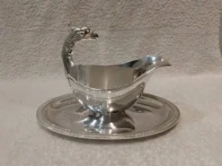 Belle saucière métal argenté orfèvre christofle malmaison aigle