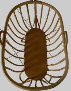 Berceau d'enfant et sa fleche en osier XX siècle