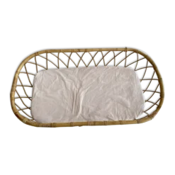 Berceau en rotin avec matelas