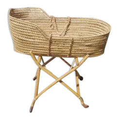 Berceau en rotin vintage