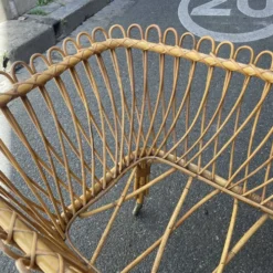 Berceau en rotin vintage