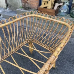 Berceau en rotin vintage
