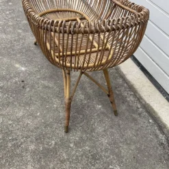 Berceau en rotin vintage