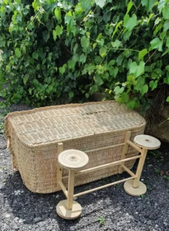 Berceau panier rotin