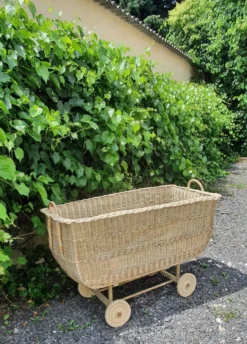 Berceau panier rotin