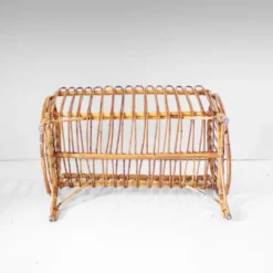 Berceau pour bébé en bambou de style Bonacina, moderne du milieu du siècle, Italie années 1960.