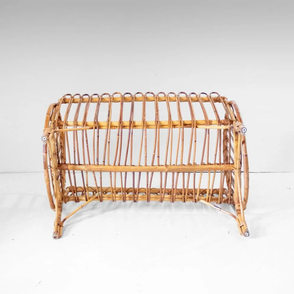Berceau pour bébé en bambou de style Bonacina, moderne du milieu du siècle, Italie années 1960.