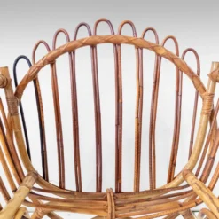 Berceau pour bébé en bambou de style Bonacina, moderne du milieu du siècle, Italie années 1960.