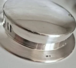 Beurrier ancien Coquillor en métal argenté