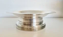 Beurrier ancien Coquillor-Glace en métal argenté