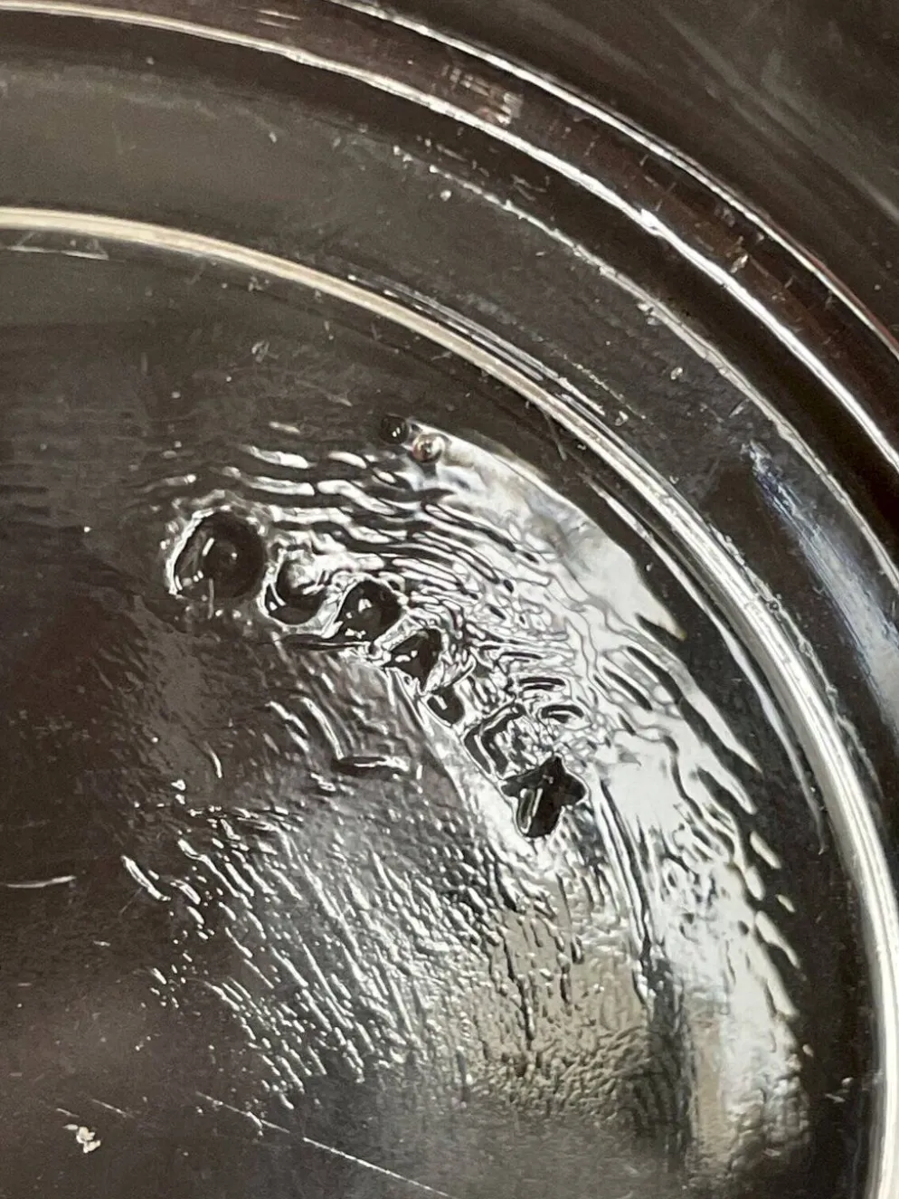 Beurrier ancien Duralex verre et métal