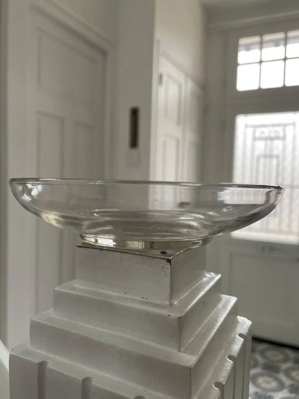Beurrier ancien Duralex verre et métal