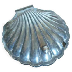 Beurrier ancien en plaque argent