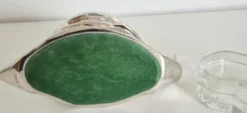 Beurrier ancien Escargot en métal argenté , salière, années 50