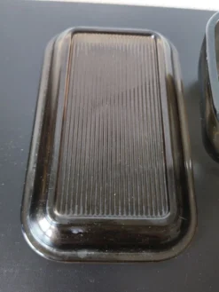 Beurrier Arcoroc en verre fumé 1960