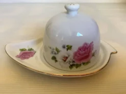 Beurrier avec couvercle fleurs