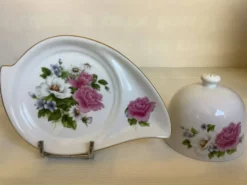 Beurrier avec couvercle fleurs