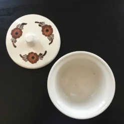Beurrier beige décor floral