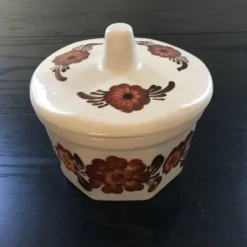 Beurrier beige décor floral