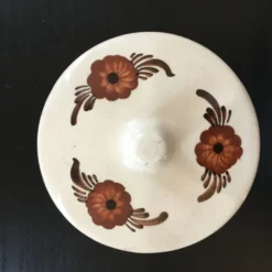 Beurrier beige décor floral