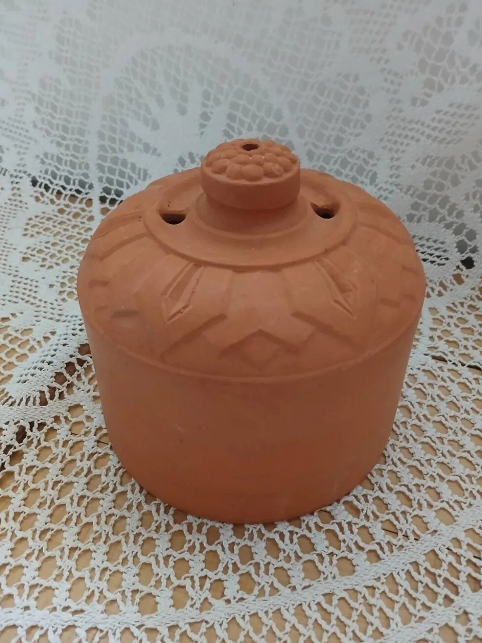 Beurrier cloche en terre cuite