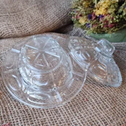 Beurrier à cloche vintage transparent