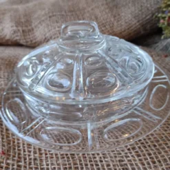 Beurrier à cloche vintage transparent