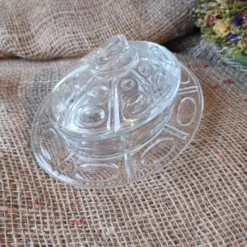 Beurrier à cloche vintage transparent