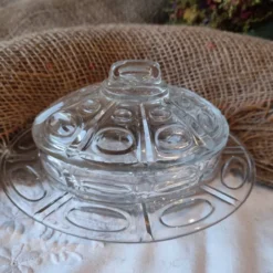 Beurrier à cloche vintage transparent
