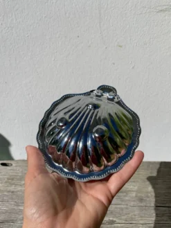 Beurrier coquillage en métal