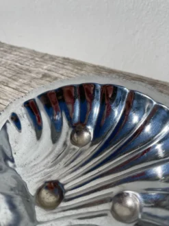 Beurrier coquillage métal argenté
